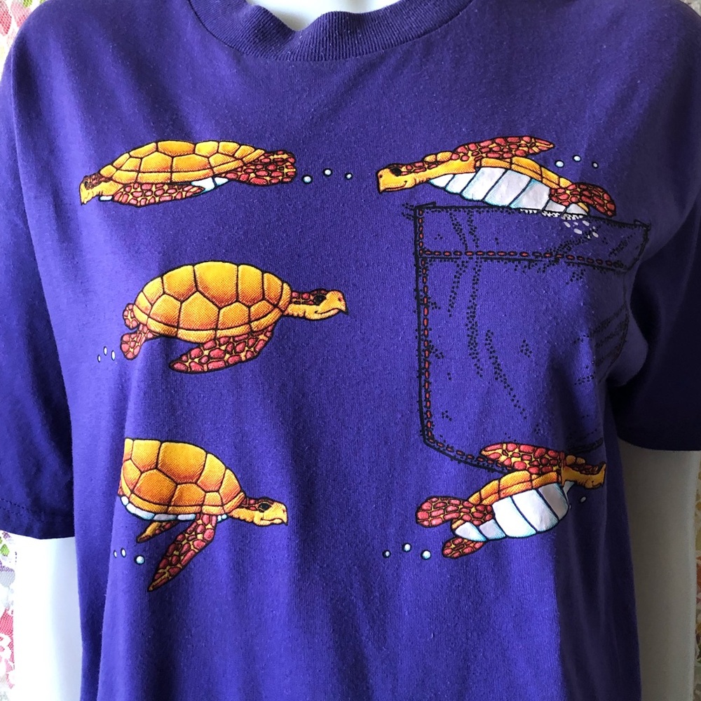 VINTAGE SEA TURTLE GRAPHIC TEE size M - Picture 3 of 7